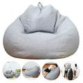 Grofry Bean Bag Cover Solid Color Dust-proof Easy to Care Giant Couch Been Bag Bedroom Living Room Sofa Slipcover No Filler for Dorm (Filler Not Included)