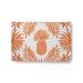 Simply Daisy 2 x 3 Orange Pineapple Leaves Spring Chenille Indoor/Outdoor Rug