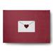 Simply Daisy 5 x 7 Maroon Love Letter Valentines Chenille Indoor/Outdoor Rug