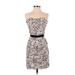 H&M Casual Dress: Tan Print Dresses - Women's Size 8