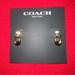 Coach Jewelry | Coach - Signature Crystal Gold-Tone Earrings (Nwt) | Color: Gold | Size: Os