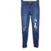 American Eagle Outfitters Jeans | American Eagle Hi Rise Jegging Jeans Destroyed Size 4 Super Stretch X Dark Wash | Color: Blue | Size: 4