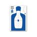 Thompson Target B27Q Silhouette Qualification Shooting Targets - 25x38in 25 Pack Blue 2XL 0279-25