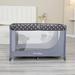 Pamo Babe Portable Crib w/ Mattress & Carry Bag Metal in Gray | 7 H x 7 W x 27 D in | Wayfair P901-Gray