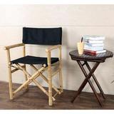 MGP White Bamboo Director Chair, Set Of 2, 23”W X 19”D X 35”H Solid Wood in Black | 35 H x 23 W x 19 D in | Wayfair BDC-36B