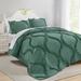 Ophelia & Co. Microfiber Reversible 3 Piece Comforter Set Polyester/Polyfill/Microfiber in Green | Queen Comforter + 2 Standard Shams | Wayfair