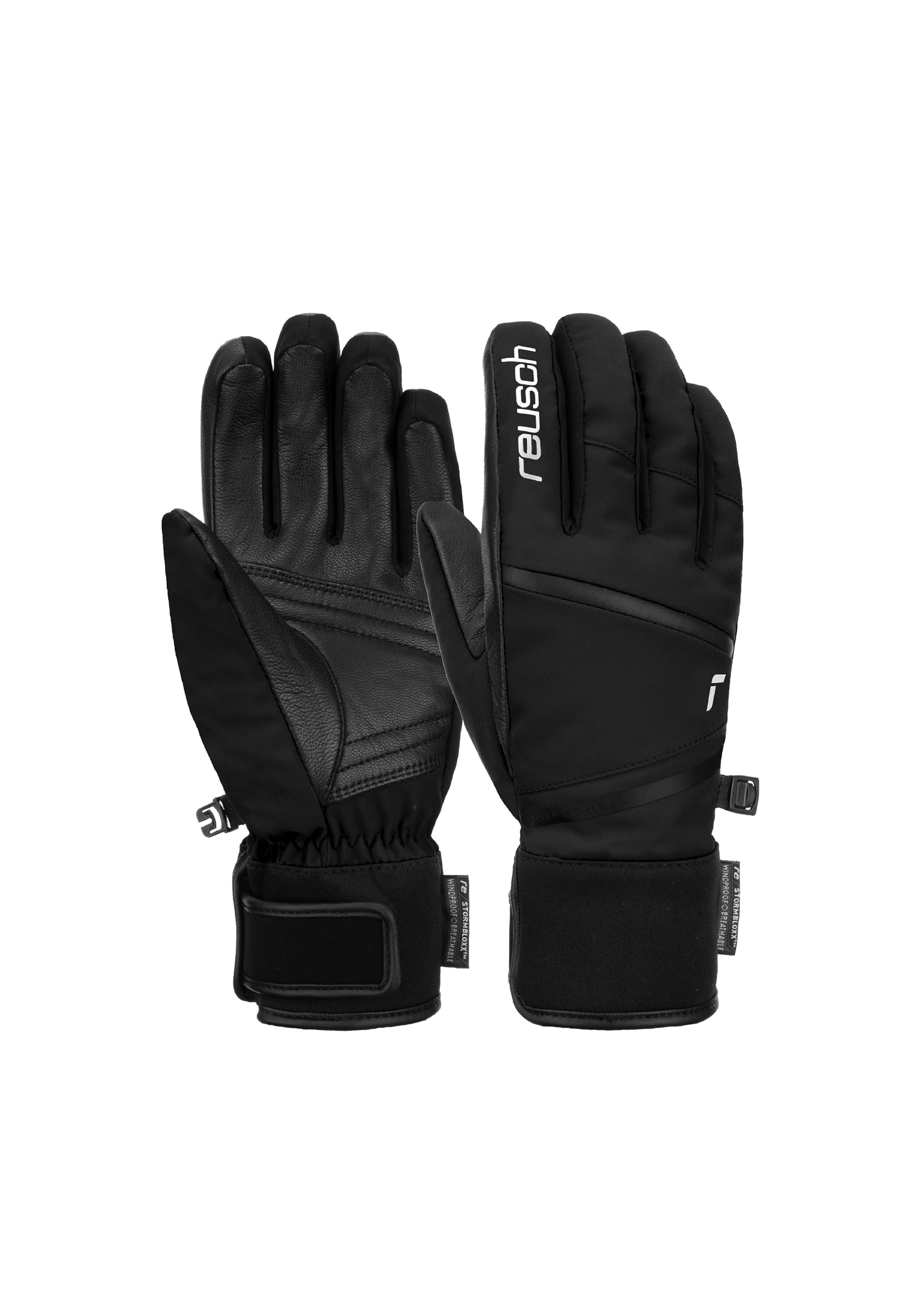 Skihandschuhe REUSCH "Tessa STORMBLOXX™", Damen, Gr. 6, schwarz, 65% Polyester, 30% Ziegenleder, 5% Elasthan, mehrfarbig, Handschuhe, aus wasserdichtem und atmungsaktivem Material Image