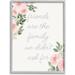 Trinx Friends are Family Motivational Phrase Pink Rose Florals - Picture Frame Print on MDF in White | 14 H x 11 W x 1.5 D in | Wayfair