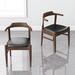 Corrigan Studio® Kamiran Wing Back Side Chair Wood/Upholstered in Black | 28.4 H x 20 W x 18.5 D in | Wayfair B65DEE3FF3D64357834BEBCC504FEC94