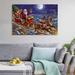 The Holiday Aisle® Floater Frame Painting on Canvas in Blue/Green/Red | 24 H x 32 W x 1.5 D in | Wayfair F5450D9E899D44308FC901FD9C3F5AEE