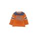 Jumping Beans Long Sleeve T-Shirt: Orange Color Block Tops - Size 18 Month