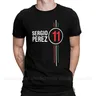Sergio Perez-T-Shirt à Manches Courtes et Col Rond pour Adulte Vêtement en Coton Design de Course