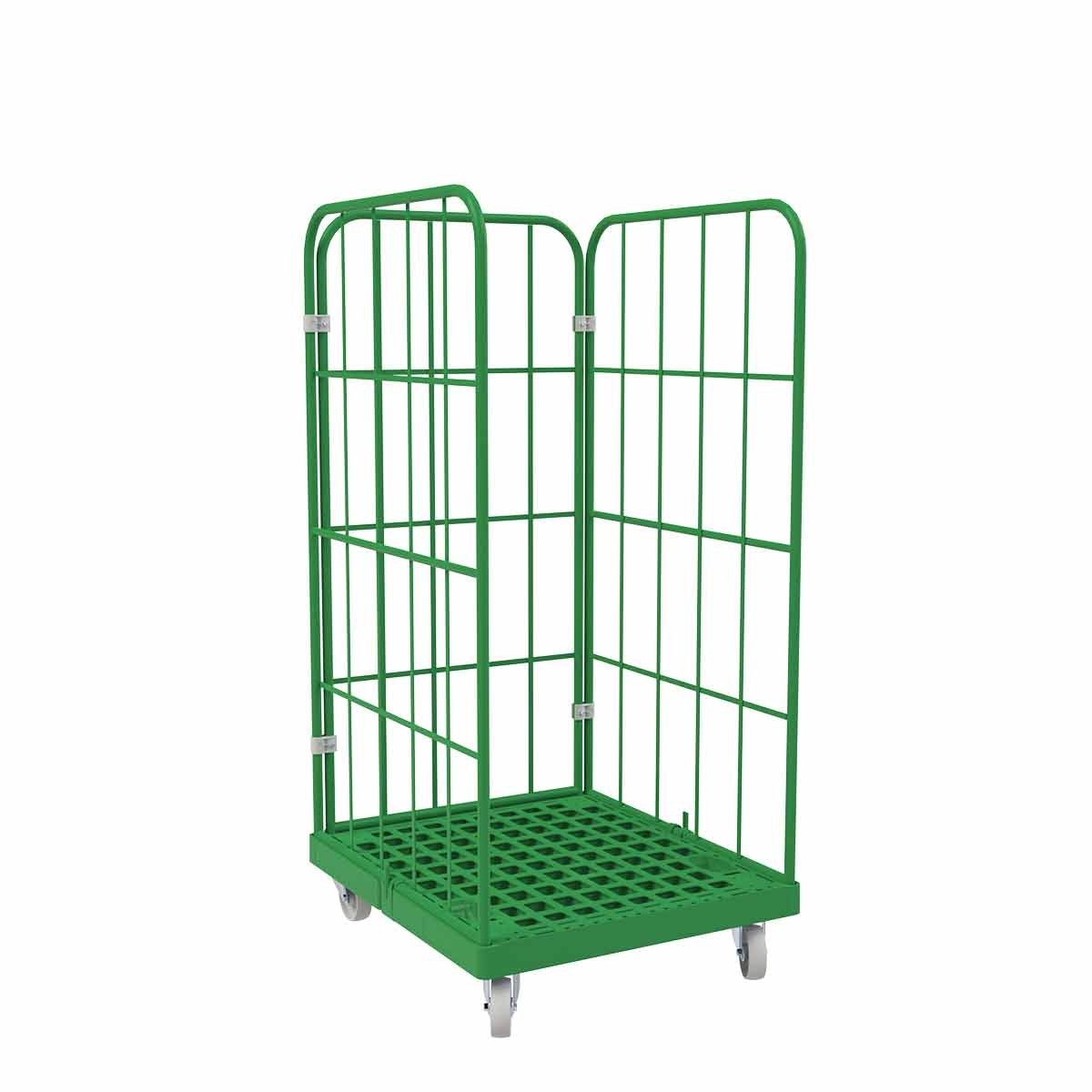 Rollbehälter 1350 KU grün, 724 x 815 mm, 3-seitig, grün Image