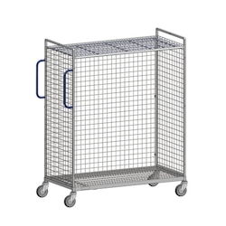 Kommissionierwagen KT 3, 660 x 1.330 x 1.625 mm, 3-seitig, 1 ZWB fest, Cr 3 Image