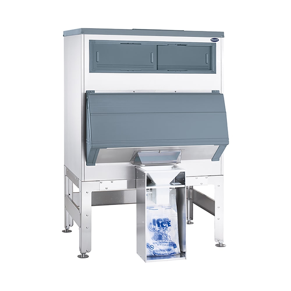 Follett DEV1175SG-48-BG Ice-DevIce Center Mounted Ice Bagging & Dispensing System w/ 1185 lb Bin, Stainless Steel
