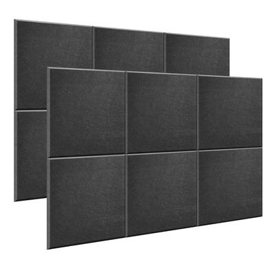 AGPTEK 12 Pcs High Density Acoustic Sound Absorbing Panels, Sound Insulation Panels Beveled Edge Tiles(12*12*0.4 inches)