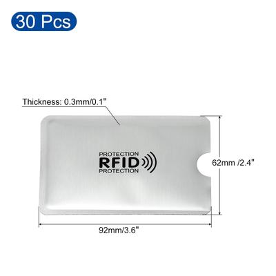 RFID Blocking Credit Card Sleeves, 30 Pcs Contactless Protector Holder