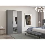 Bonnie Modern Wardrobe Armoire with Shelves and Hanging Rod - 47" Wide - N/A