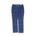 Lands' End Jeans - Adjustable Straight Leg Denim: Blue Bottoms - Kids Girl's Size 14 - Dark Wash