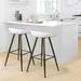 Set of 2 Bak Bar Counter Stool PP Seat