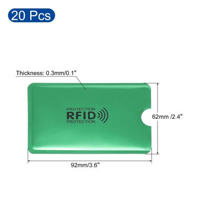 RFID Blocking Credit Card Sleeves, 20 Pcs Contactless Protector Holder