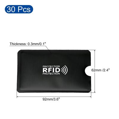 RFID Blocking Credit Card Sleeves, 30 Pcs Contactless Protector Holder