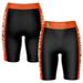 Women's Black/Orange Bowling Green St. Falcons Striped Design Bike Shorts