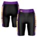 Women's Black/Purple Tennessee Tech Golden Eagles Plus Size Striped Design Bike Shorts