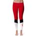 Women's Red/White Houston Cougars Ankle Color Block Yoga Leggings