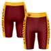 Women's Maroon/Gold Iowa State Cyclones Plus Size Striped Design Bike Shorts