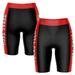 Women's Black/Brown Texas Tech Red Raiders Plus Size Striped Design Bike Shorts
