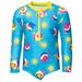 Pinkfong Baby Shark Toddler Girls Zip Up One Piece Bathing Suit Infant to Toddler