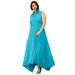 Plus Size Women's Sleeveless Collar Dress by Soft Focus in Pretty Turquoise (Size 4X)