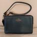 Coach Bags | Like New! Coach Glamorous Metallic Blue Leather Wristlet | Color: Blue/Silver | Size: Os