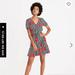 Madewell Dresses | Madewell Striped Floral Ruffle Wrap Dress | Color: Black/Red | Size: 00