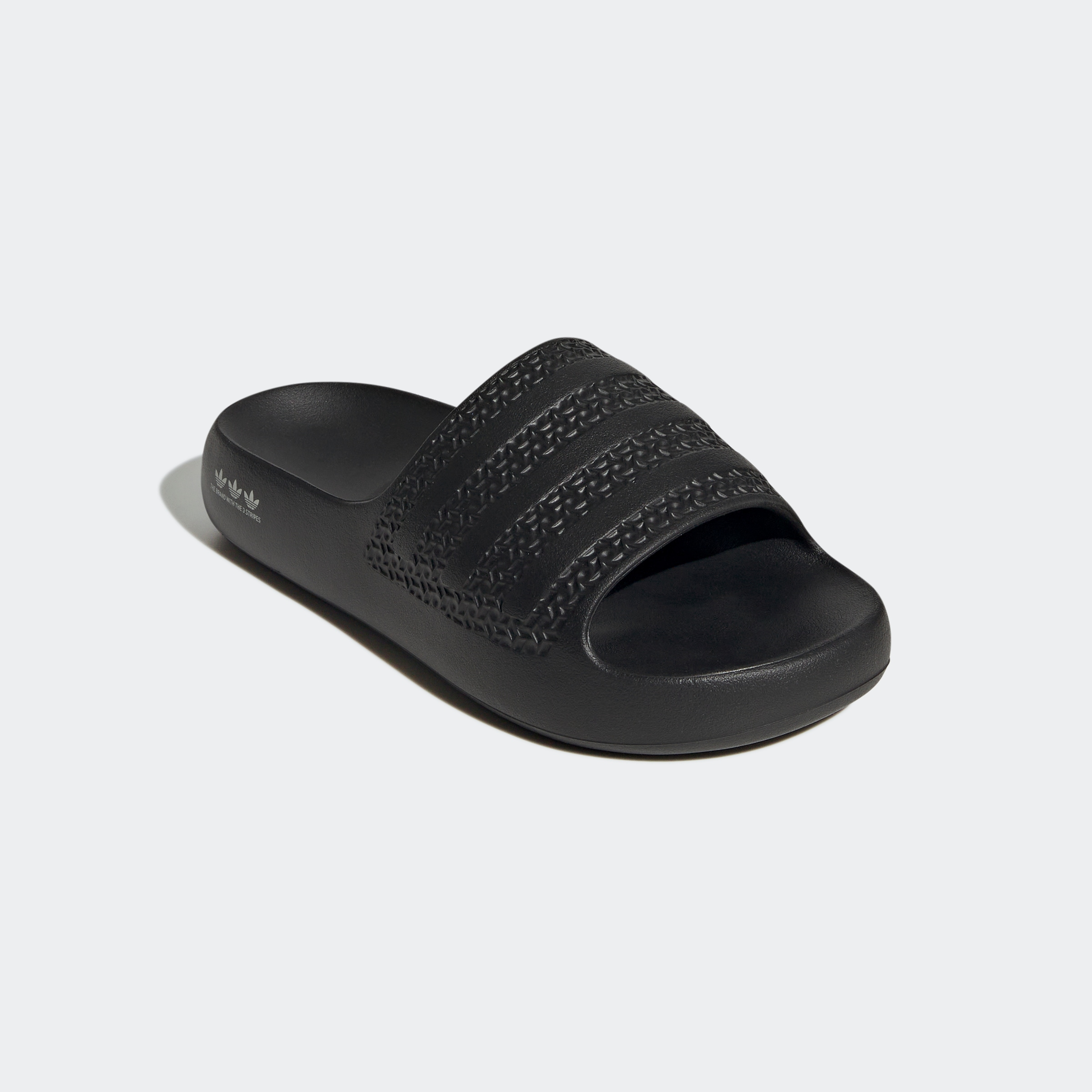 Badesandale ADIDAS ORIGINALS "AYOON ADILETTE", Gr. 39, schwarz-weiß (core schwarz, cloud weiß, core schwarz), Synthetik, Schuhe