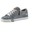 Sneaker MUSTANG SHOES, Damen, Gr. 36, grau, Lederimitat, used, sportlich, Schuhe, mit Reißverschluss, Freizeitschuh, Halbschuh, Schnürschuh