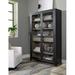 Signature Design by Ashley Lenston 2 - Door Accent Cabinet Wood in Black/Brown | 76 H x 47 W x 16 D in | Wayfair A4000507