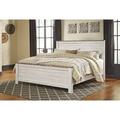 Signature Design by Ashley Naples Platform Bed Wood in Brown/White | 59 H x 79 W x 10 D in | Wayfair