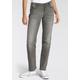 Low-rise-Jeans ALIFE & KICKIN "Straight-Fit AileenAK" Gr. 27, Länge 30, grau (grey used) Damen Jeans