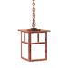 Arroyo Craftsman Mission 14 Inch Tall 1 Light Outdoor Hanging Lantern - MH-10T-TN-BK