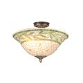 Dale Tiffany Mosaic 13 Inch 3 Light Semi Flush Mount - TH70655