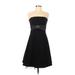 Love Tease Cocktail Dress - A-Line: Black Solid Dresses - Women's Size 9