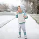 Spring Outwear Outfits Hoodie + Pants+ Headwear Baby Suit 3 pcs/set Autumn Baby Boys Girls Casual