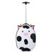 Costway 16 Inch Kids Rolling Luggage with 2 Flashing Wheels and Telescoping Handle-Black & White