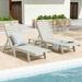 Polytrends Laguna All Weather Poly Pool Outdoor Chaise Lounge Set - Armless with Side Table (3-Piece)