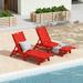 Polytrends Laguna All Weather Poly Pool Outdoor Chaise Lounge - Armless (Set of 2)