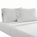 Ivy 4 Piece California King Size Soft Cotton Sheet Set, Prewashed, White