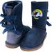 Women's Cuce Los Angeles Rams Team Colored Faux Suede Crystal Back Boots