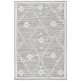 SAFAVIEH Indoor Outdoor GLB868F Global Dark Grey / Ivory Rug